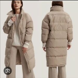 Taupe Long Puffer Coat